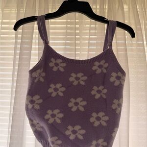 Hollister Lavender Floral Knit Tank